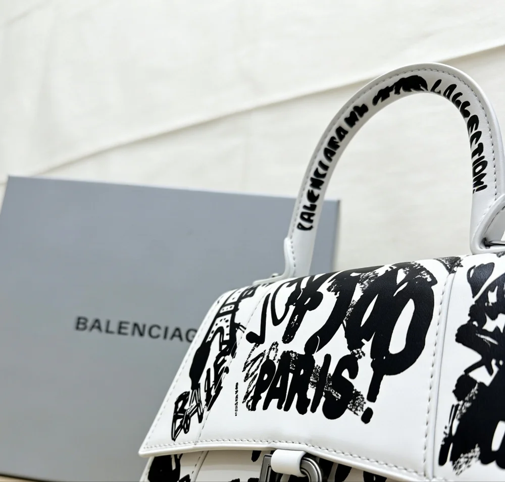 Balenciaga Hourglass XS Graffiti Handbag - Picture 2 of 6